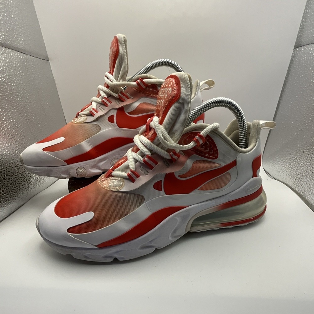Nike Air Max 270 React SE Bubble Wrap Women's Sneakers White Red BV3387-100